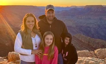Ashley Breslin at the Grand Canyon with her family. 