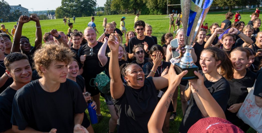 Students at first-year orientation.