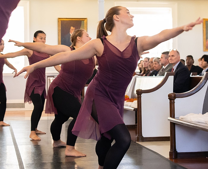 Student dancers performing