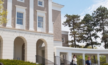 An exterior view of Schaffer Library