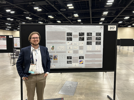 Eamonn Sheedy presenting his research at GSA